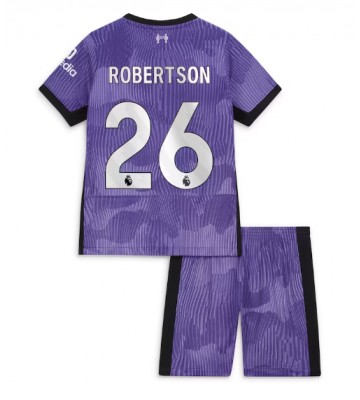Lacne Dětský Futbalové dres Liverpool Andrew Robertson #26 2023-24 Krátky Rukáv - Tretina (+ trenírky)